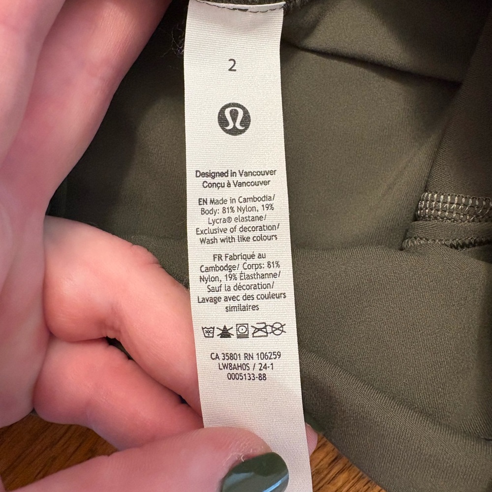 Lululemon Nulu Slim-Fit‎ High-Rise Skirt 28” Grey Eucalyptus Size 2 - Picture 9 of 9